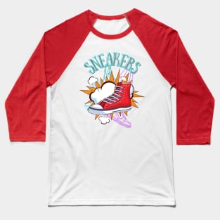 Sneakers. Baseball T-Shirt